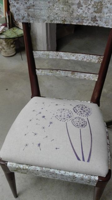 Cadira base pintada