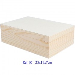 Caja madera de pino macizo...